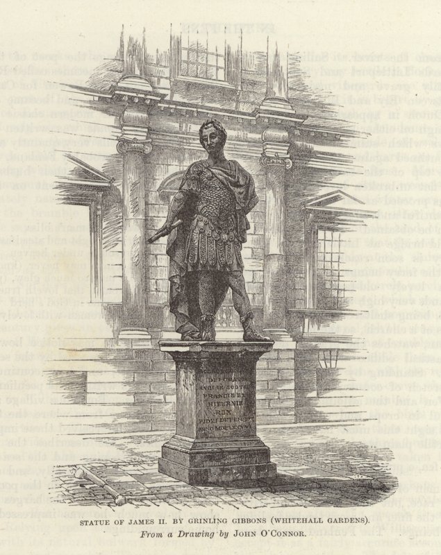 Estatua de Jacobo II por Grinling Gibbons de English School