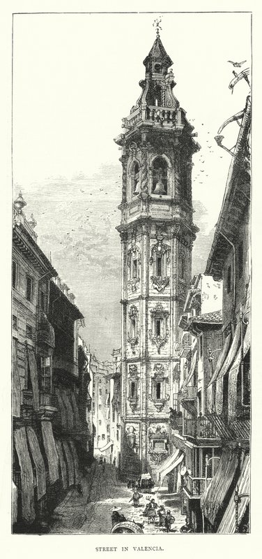 Calle en Valencia (grabado) de English School