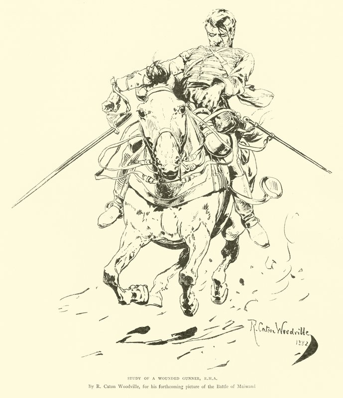 Estudio de un artillero herido, RHA de English School