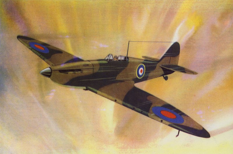 Supermarine "Spitfire" (litografia en color) de English School