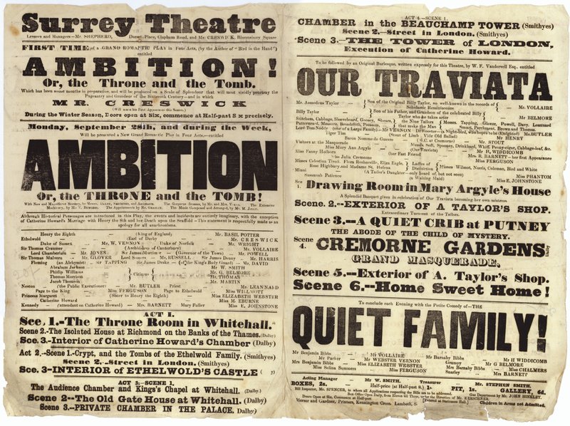 Cartel del Teatro Surrey de English School