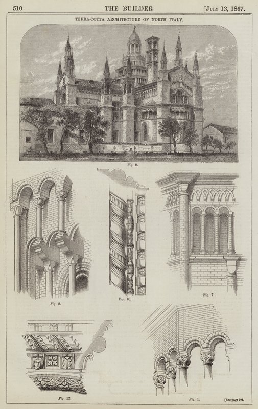 Arquitectura de Terracota del Norte de Italia (grabado) de English School