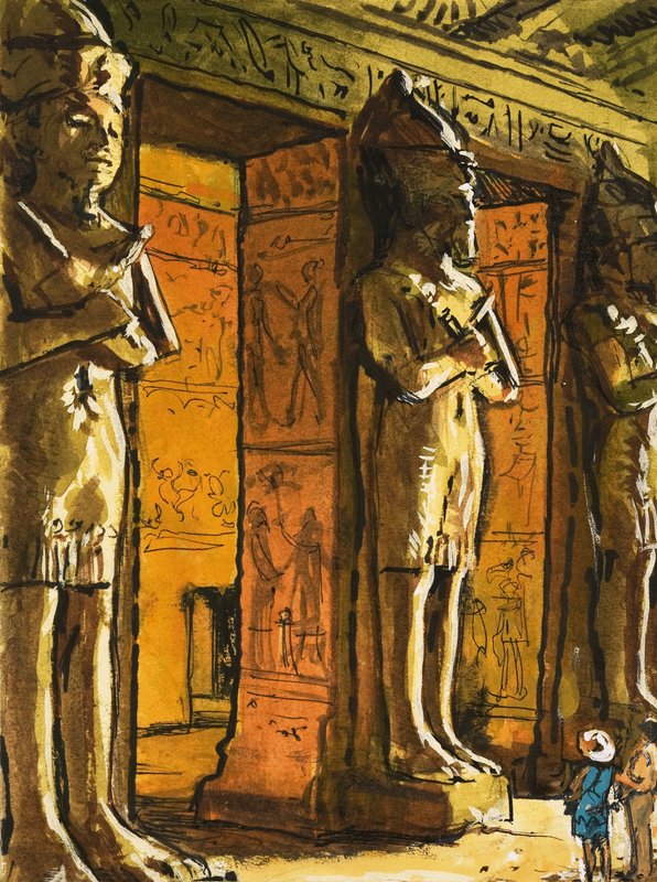 El antiguo templo egipcio de Abu Simbel de English School