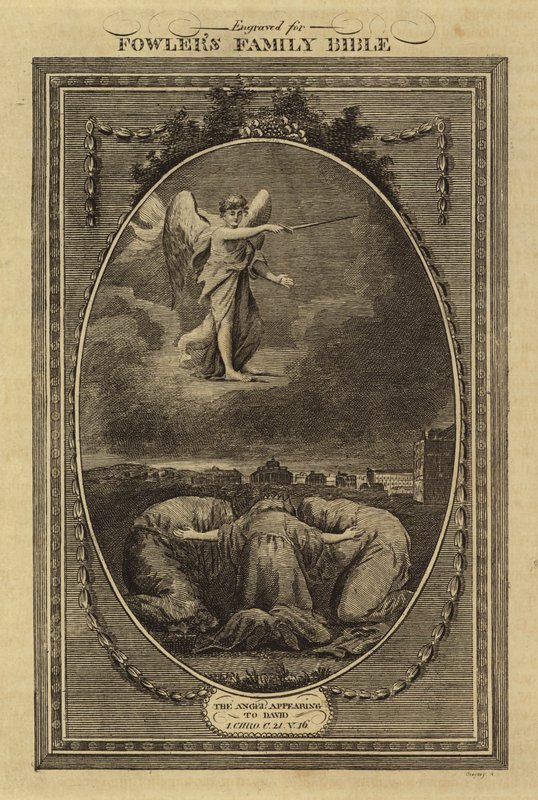 El ángel apareciendo a David de English School