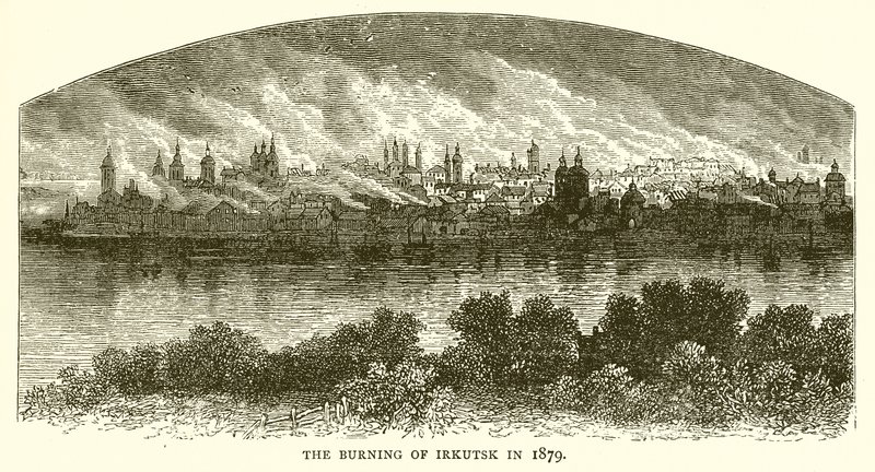El incendio de Irkutsk en 1879 de English School