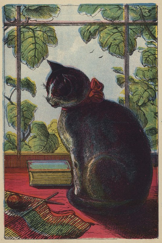 El gato (litografía en color) de English School