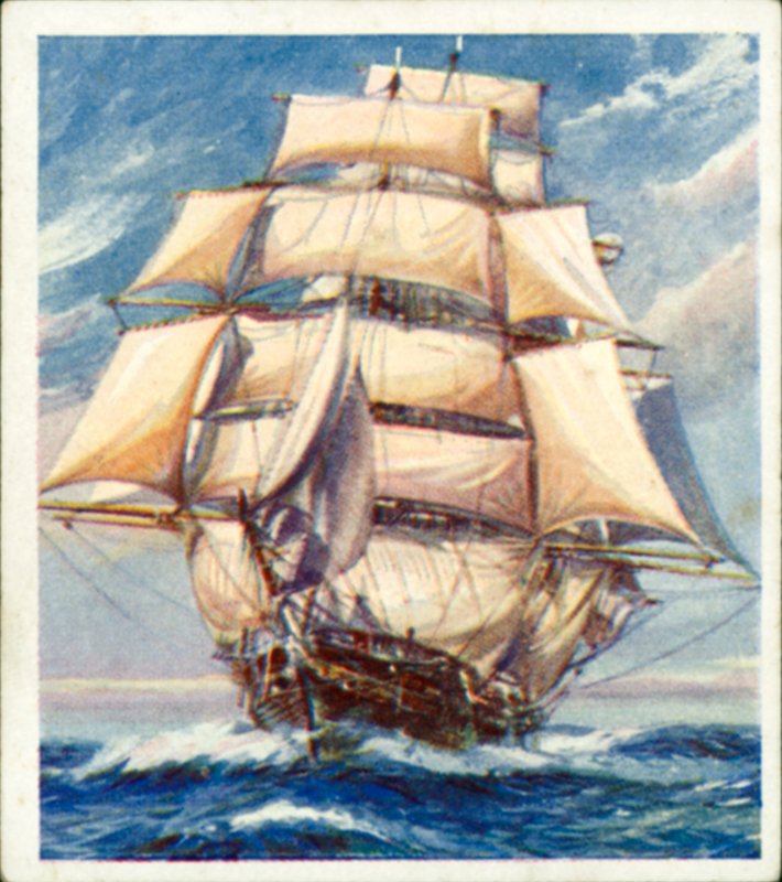 El "Cutty Sark" (litografía en color) de English School