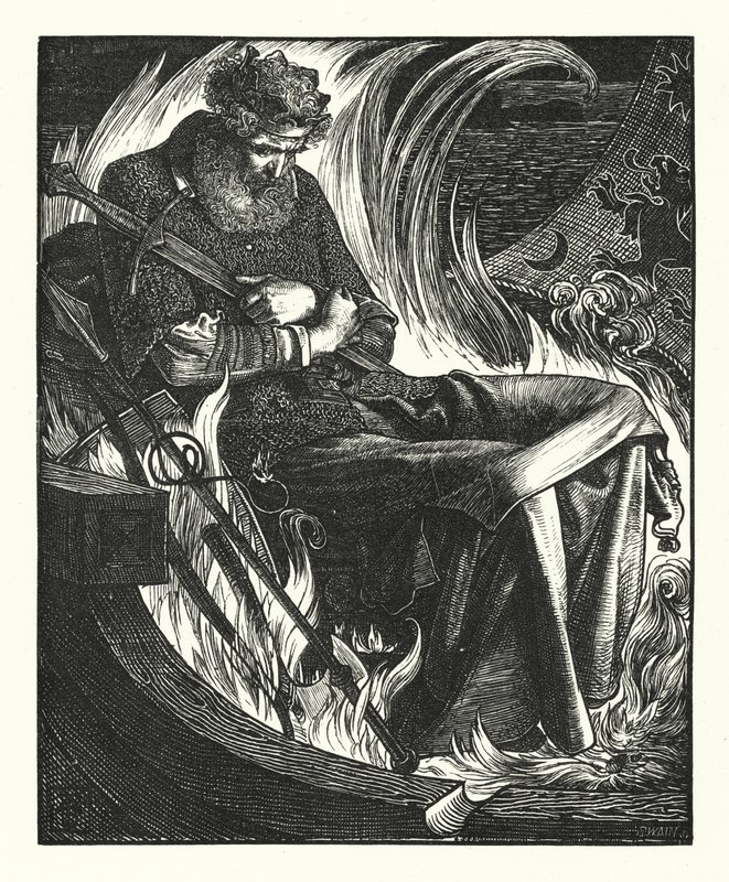 La muerte del Rey Warwolf de English School