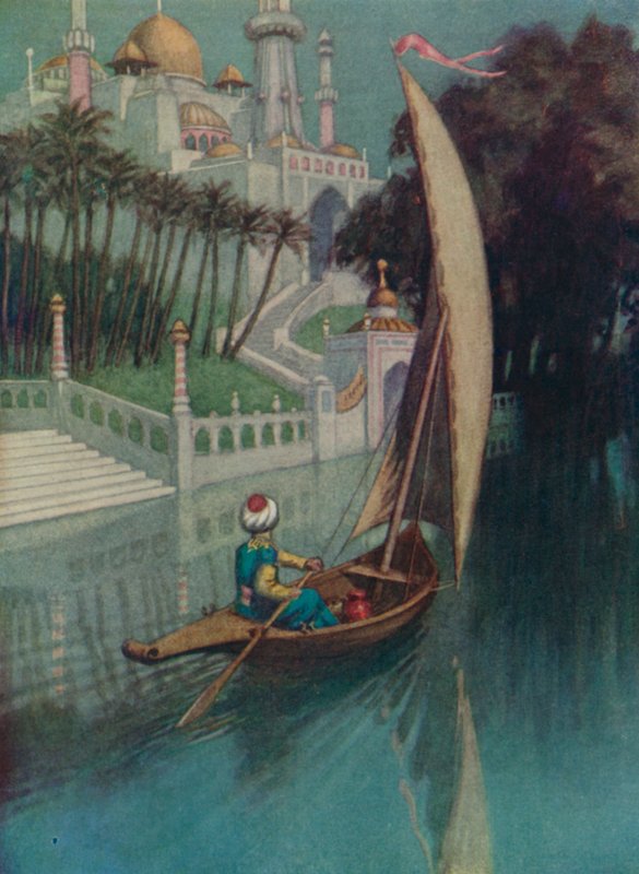El Palacio de los Sueños (litografía en color) de English School