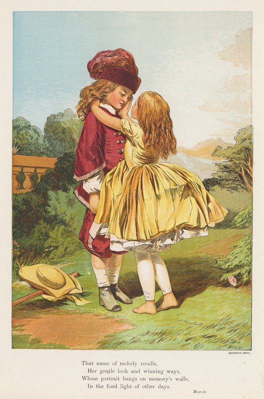 El sueño del amor (litografía en color) de English School