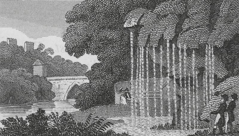 The Dropping Well, Knaresborough (grabado) de English School