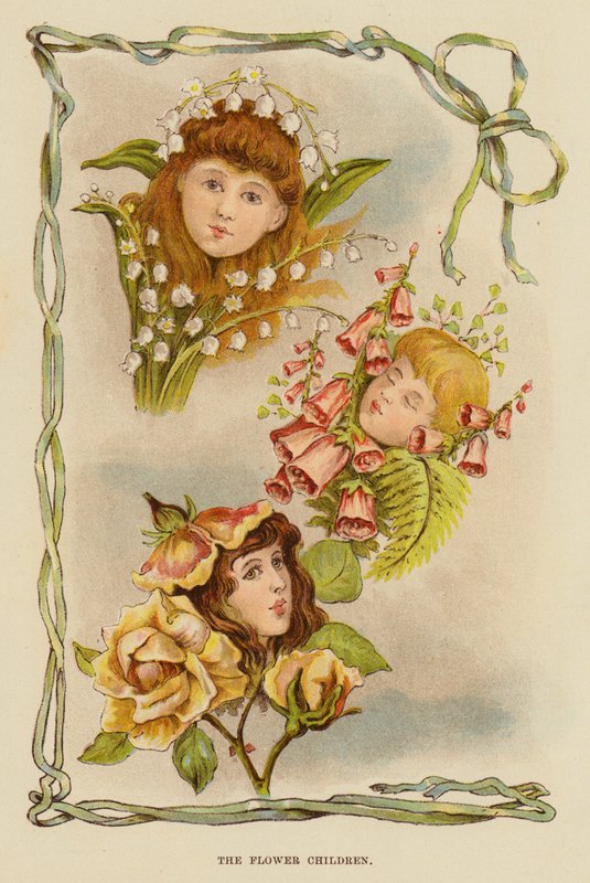 Las niñas de las flores (color litho) de English School
