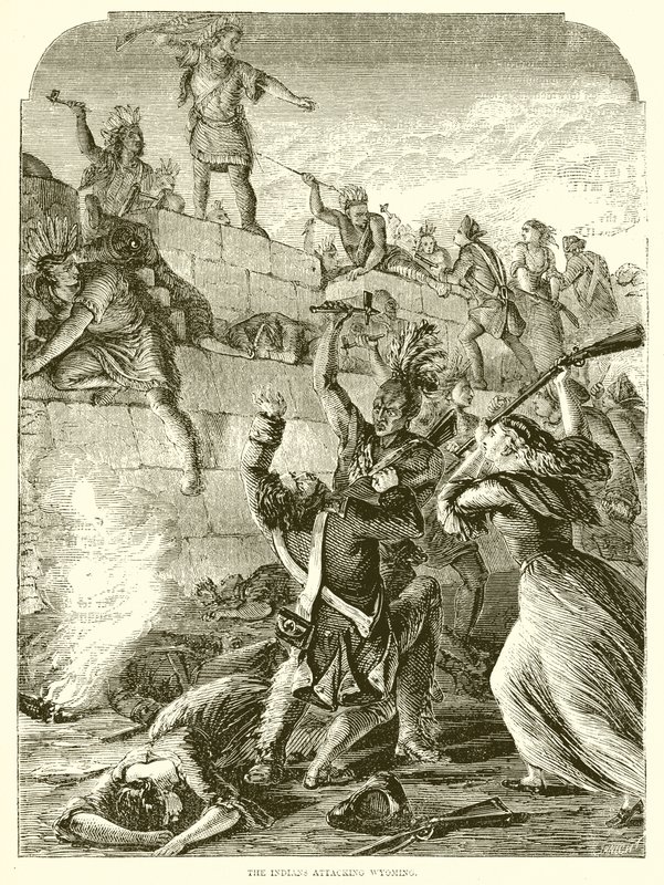 Los indios atacando Wyoming de English School