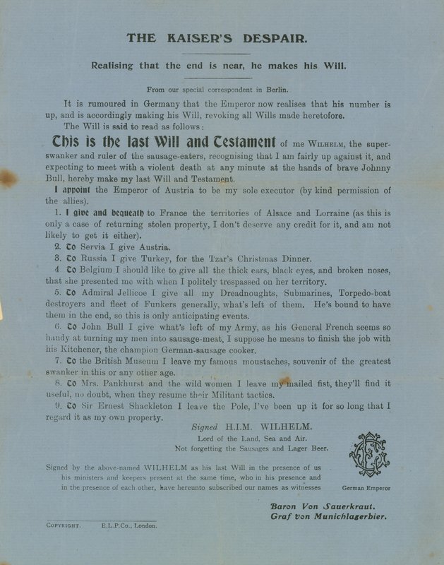 La desesperación del Kaiser de English School