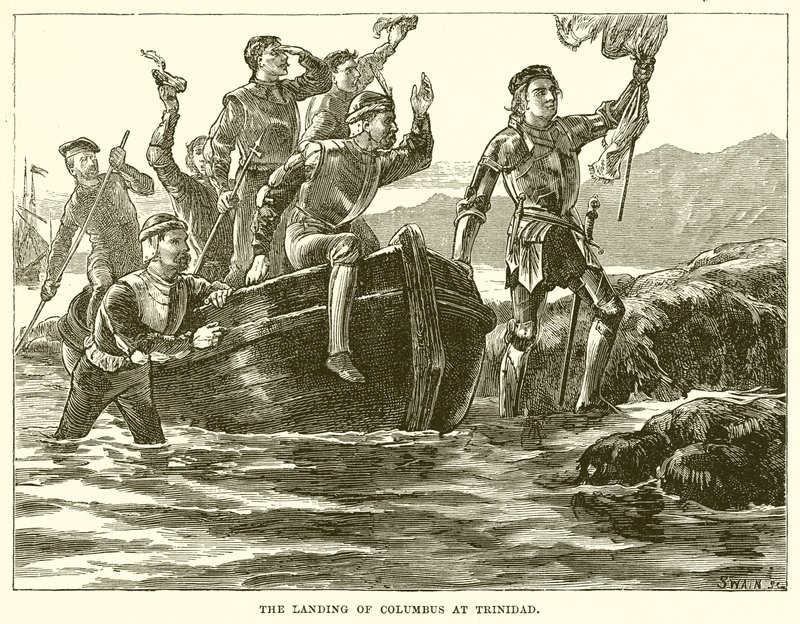 El desembarco de Colón en Trinidad de English School