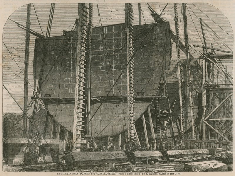El Leviathan durante su construcción de English School