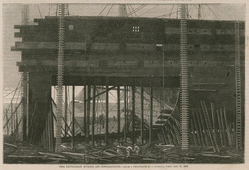 El Leviatán durante su construcción de English School