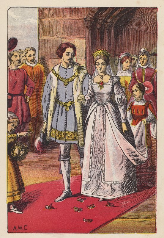 Las bodas de Cenicienta (litografía en color) de English School