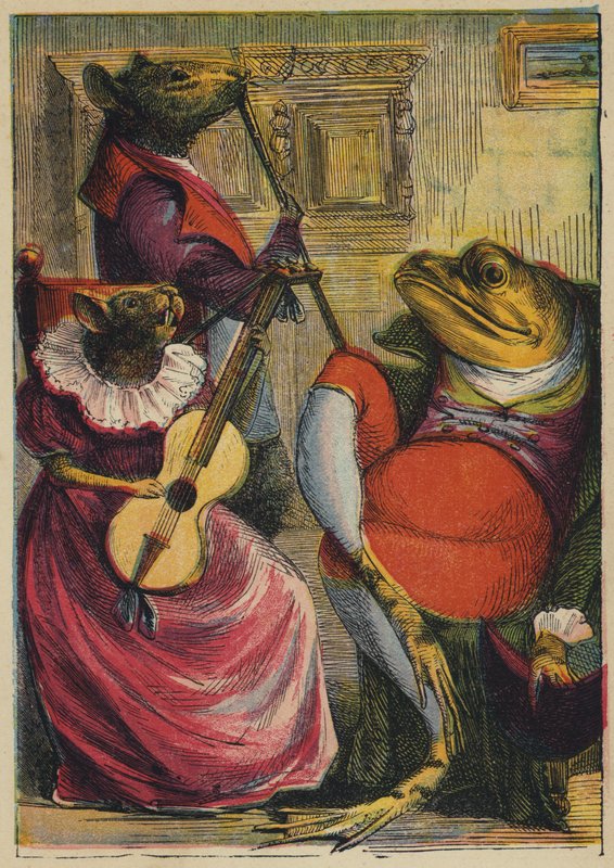 The Merry-Making (litografía en color) de English School