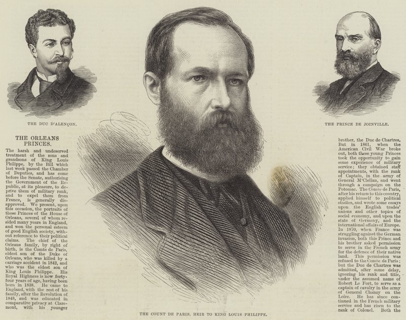 Los príncipes de Orleans (grabado) de English School