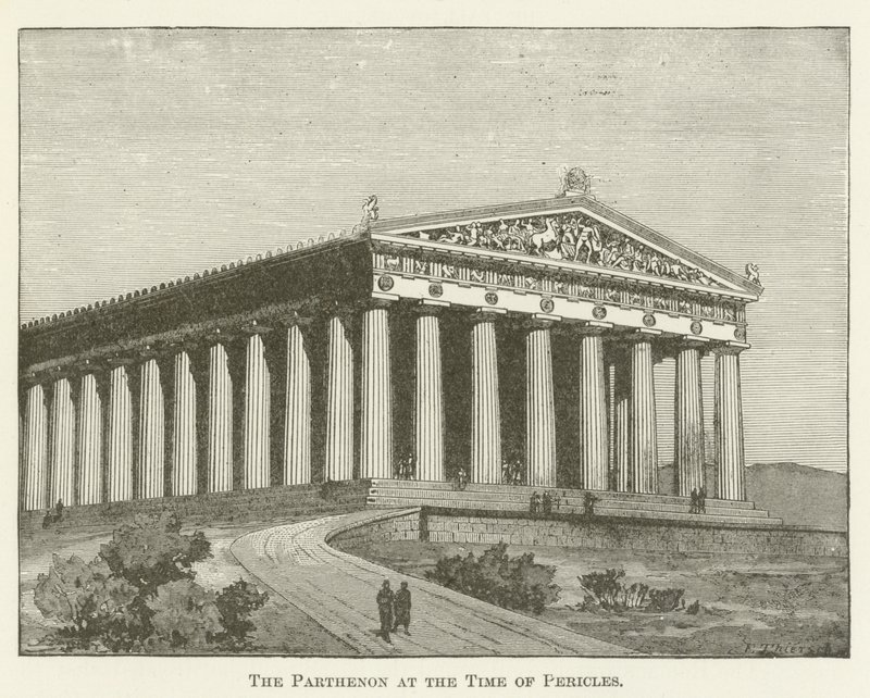 El Partenón en la época de Pericles de English School