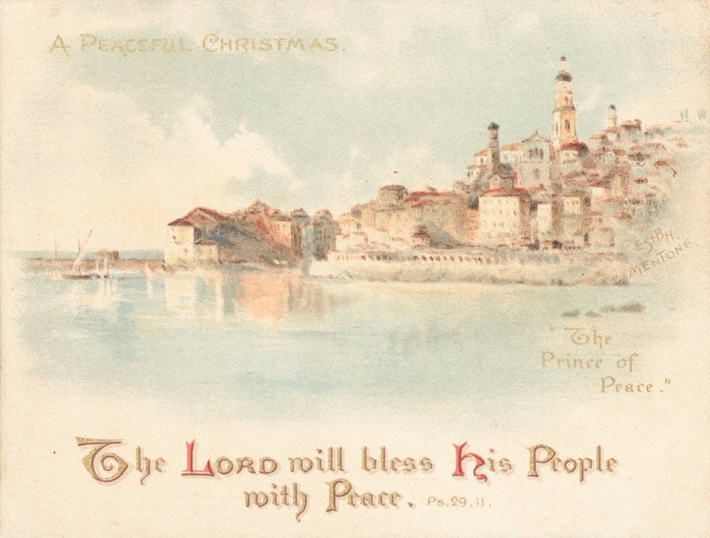 El Príncipe de la Paz, Tarjeta de Navidad de English School