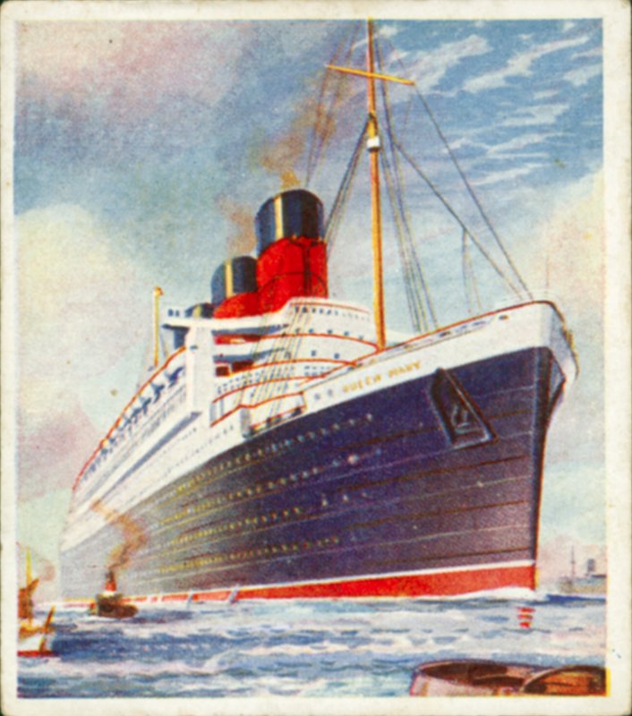 El "Queen Mary" (litografía en color) de English School
