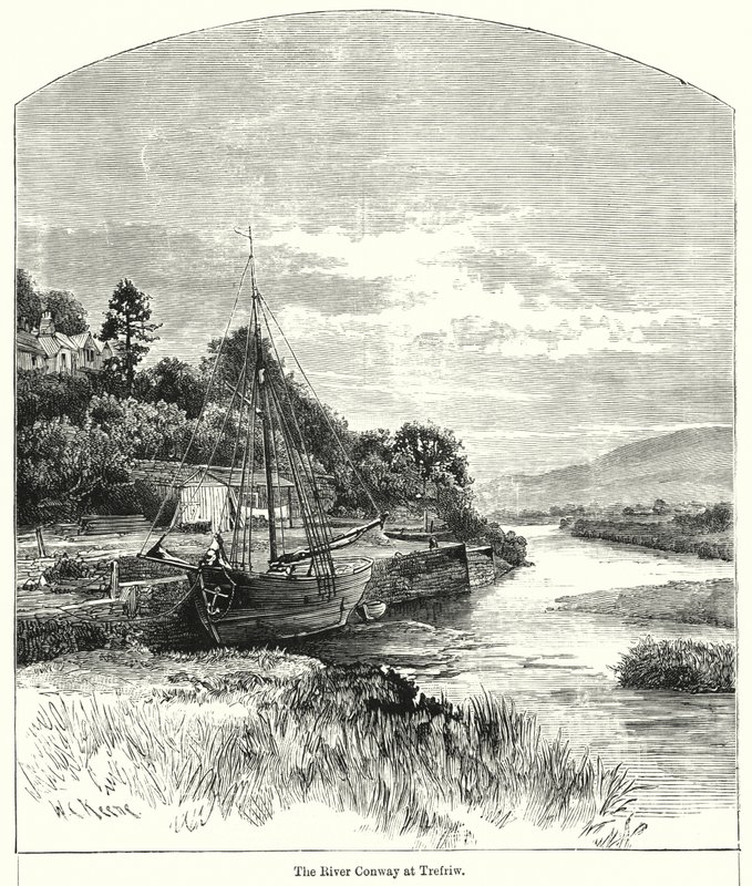 El río Conway en Trefriw de English School
