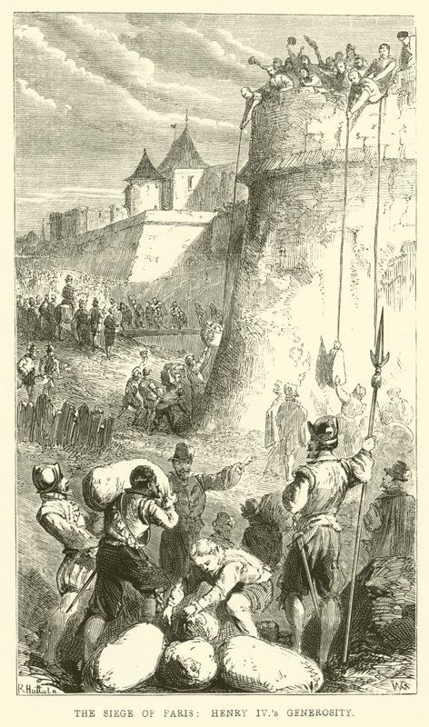 El sitio de París, la generosidad de Enrique IV de English School