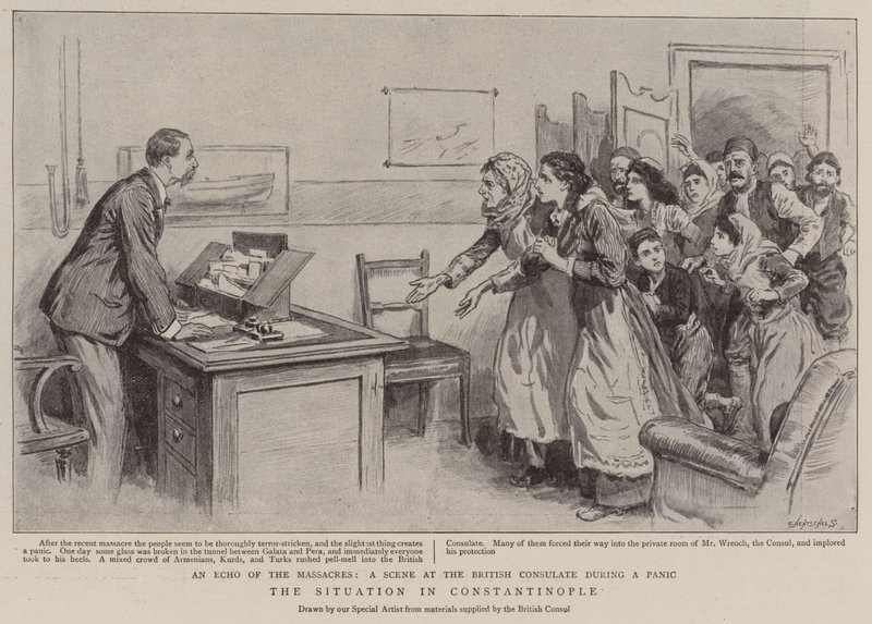 La Situación en Constantinopla (litografía) de English School