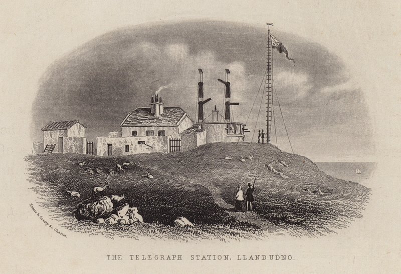 The Telegraph Station, Llandudno (grabado) de English School