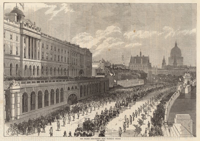 El Terraplén del Támesis desde el Puente de Waterloo de English School