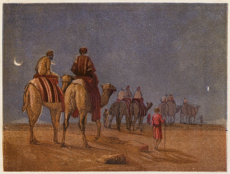 Los Reyes Magos (litografía en color) de English School