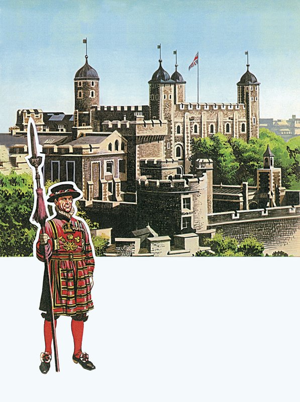 La Torre de Londres con Beefeater de English School