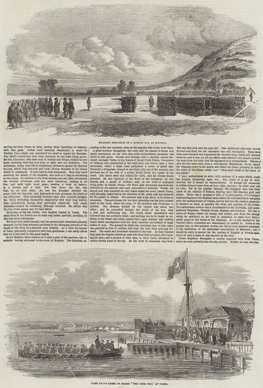 La guerra en el Danubio (grabado) de English School
