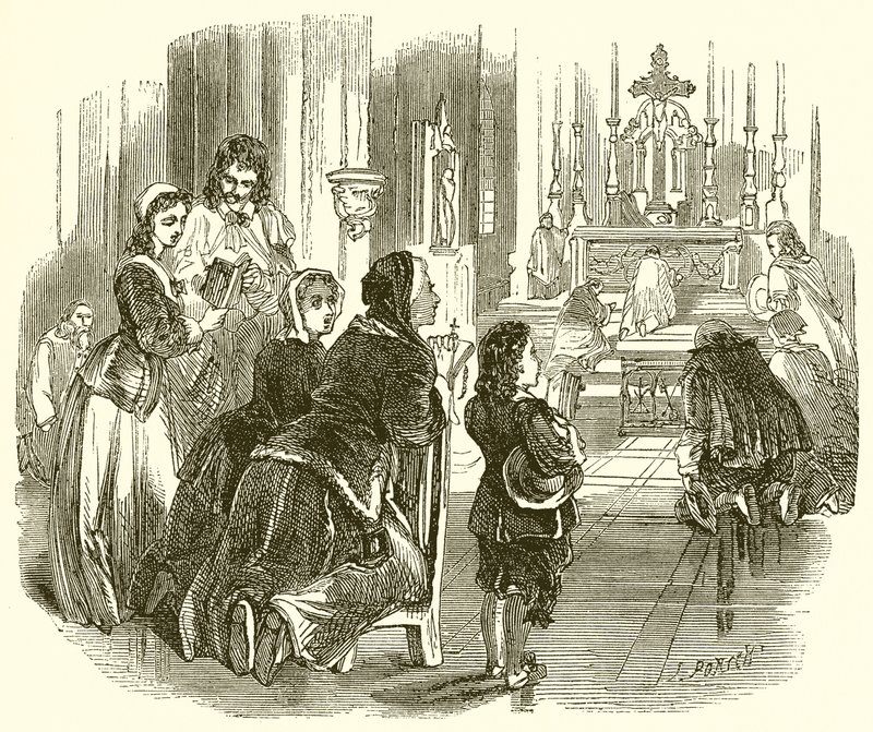 El joven Molière en la iglesia de English School