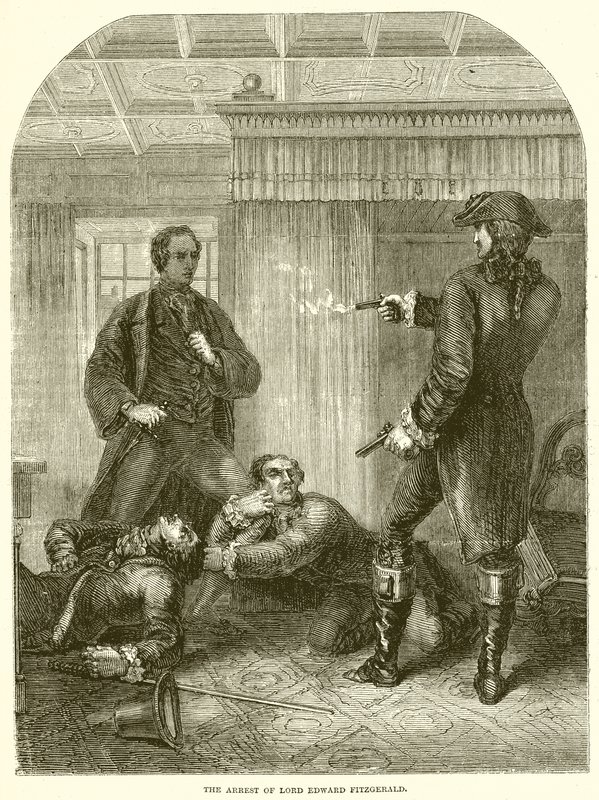 El arresto de Lord Edward Fitzgerald de English School