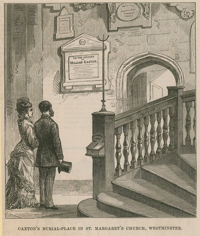 El lugar de entierro de William Caxton de English School