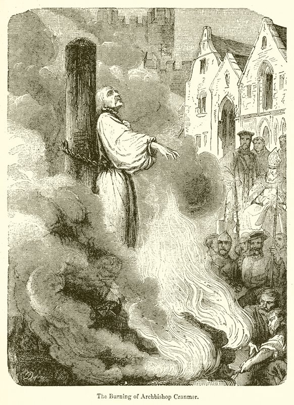 La quema del Arzobispo Cranmer de English School