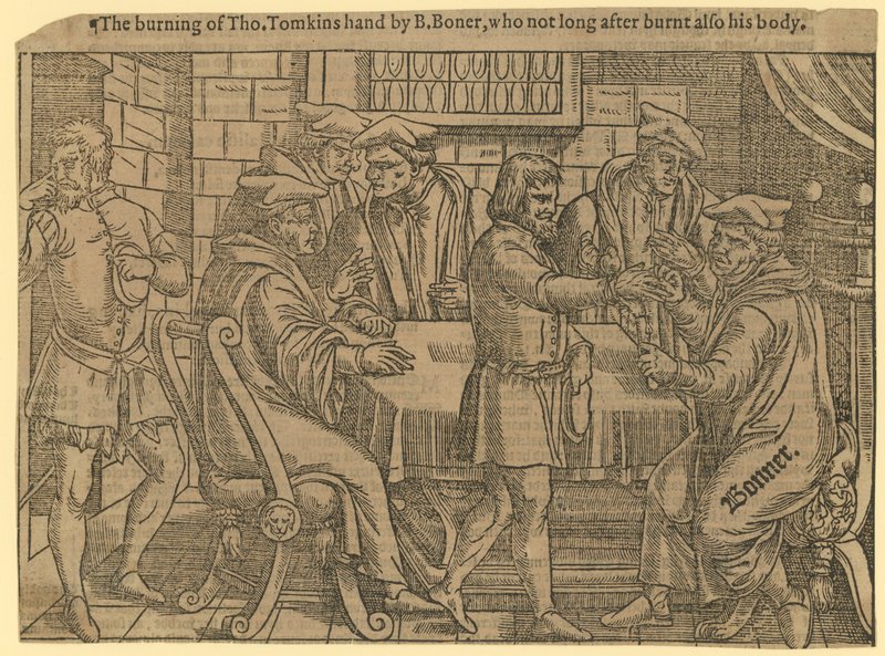 La quema de Thomas Tomkins de English School