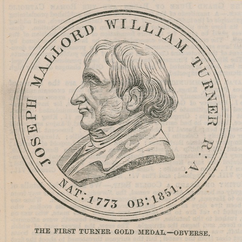 La primera Medalla de Oro Turner (anverso) de English School