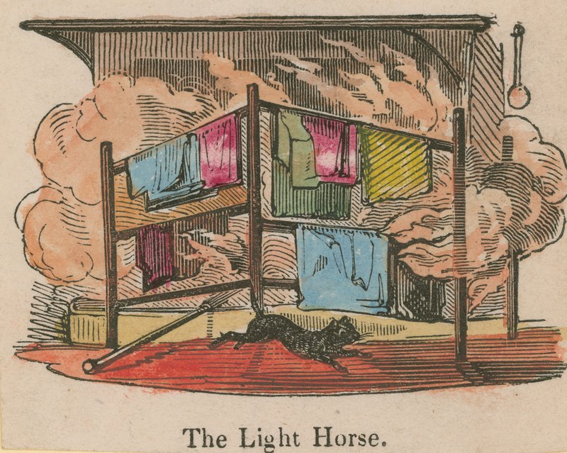 El caballo ligero; caricatura de English School