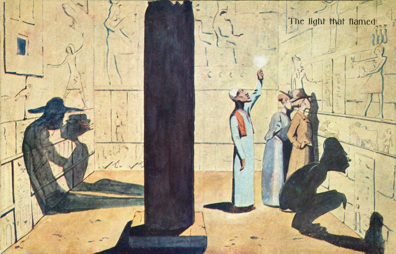 La luz que flameaba (litografía en color) de English School
