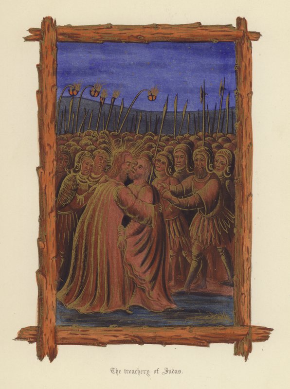 La traición de Judas (litografia en color) de English School