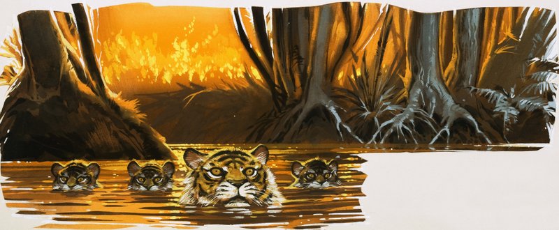Tigres en el agua de English School