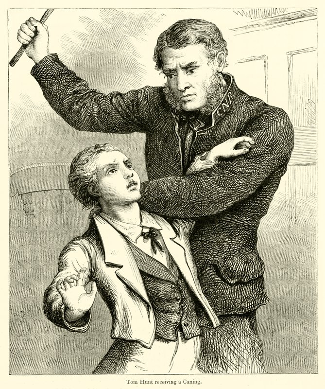 Tom Hunt recibiendo una paliza de English School