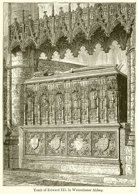 Tumba de Eduardo III en la Abadía de Westminster de English School