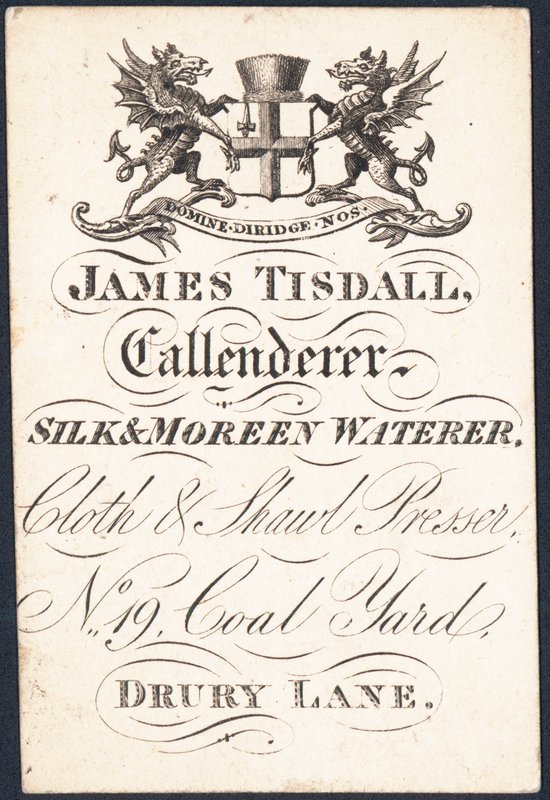 Tarjeta comercial, James Tisdall de English School