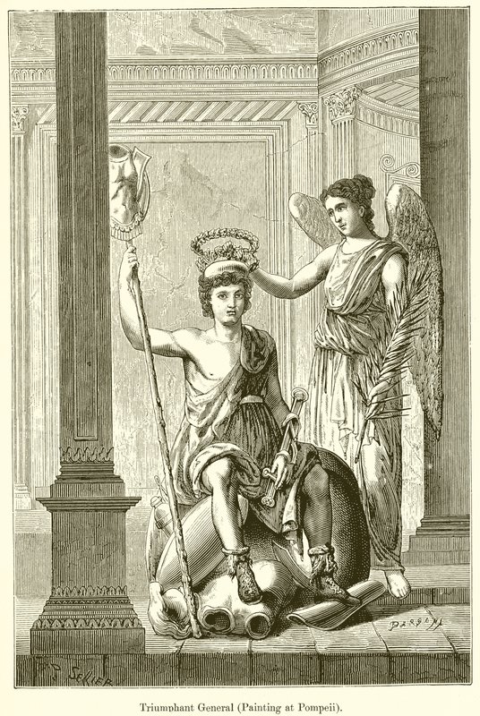 General triunfante (Pintura en Pompeya) de English School