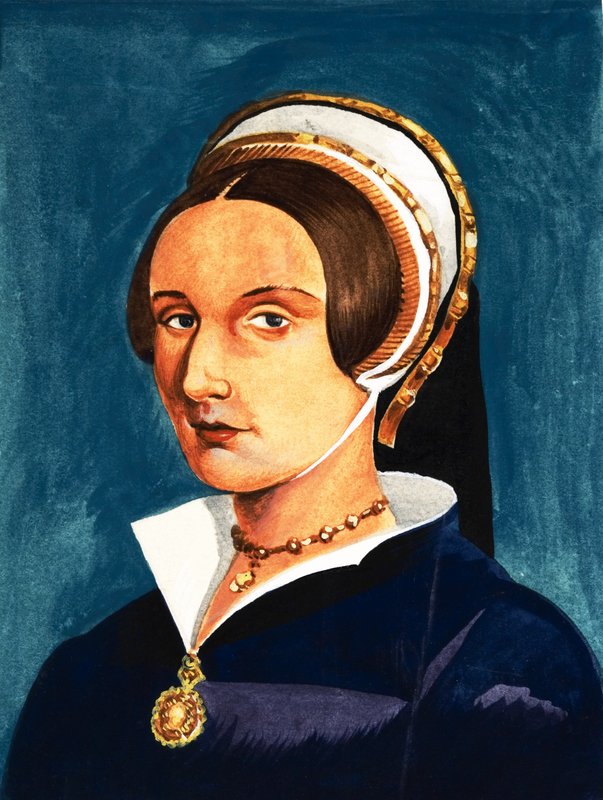 Retrato no identificado de mujer de English School
